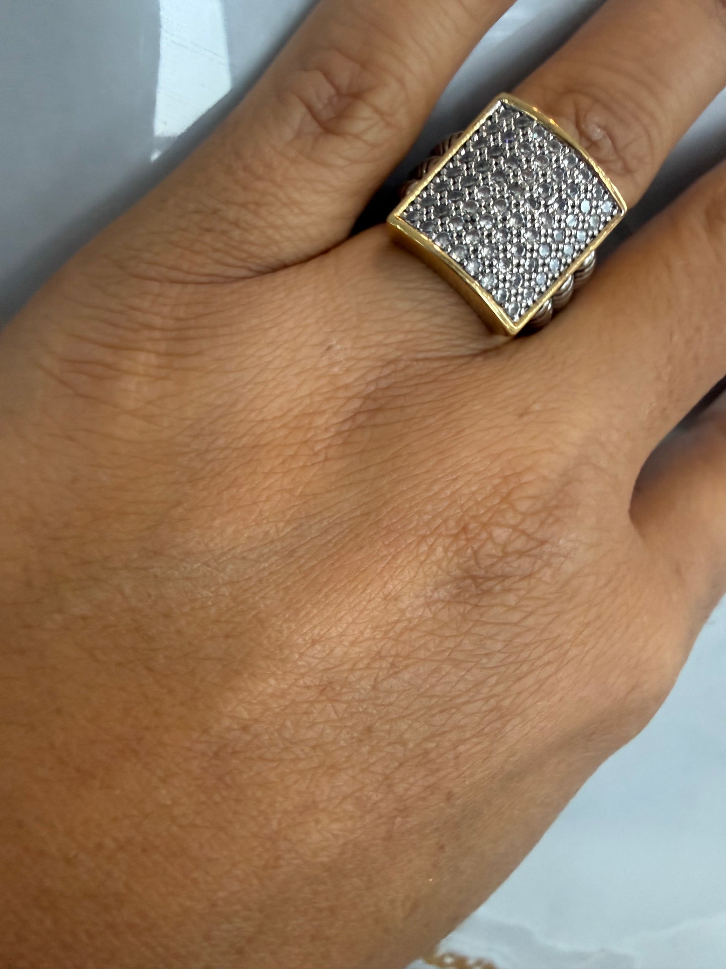 Diamonds 2 Tones Ring