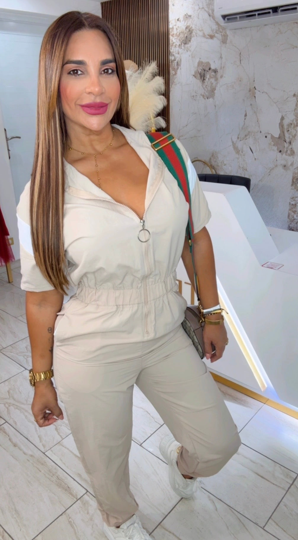 Marrakech Beige Jumpsuit (spandex)