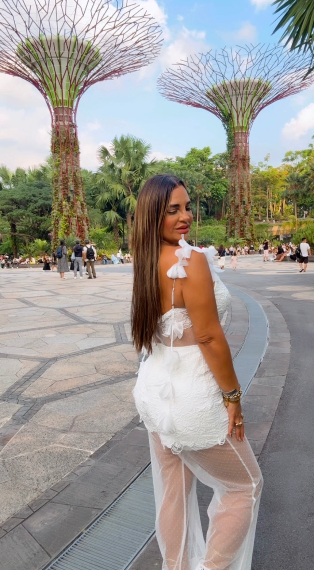 Avatar White Lace Jumpsuit (utilicé talla médium)