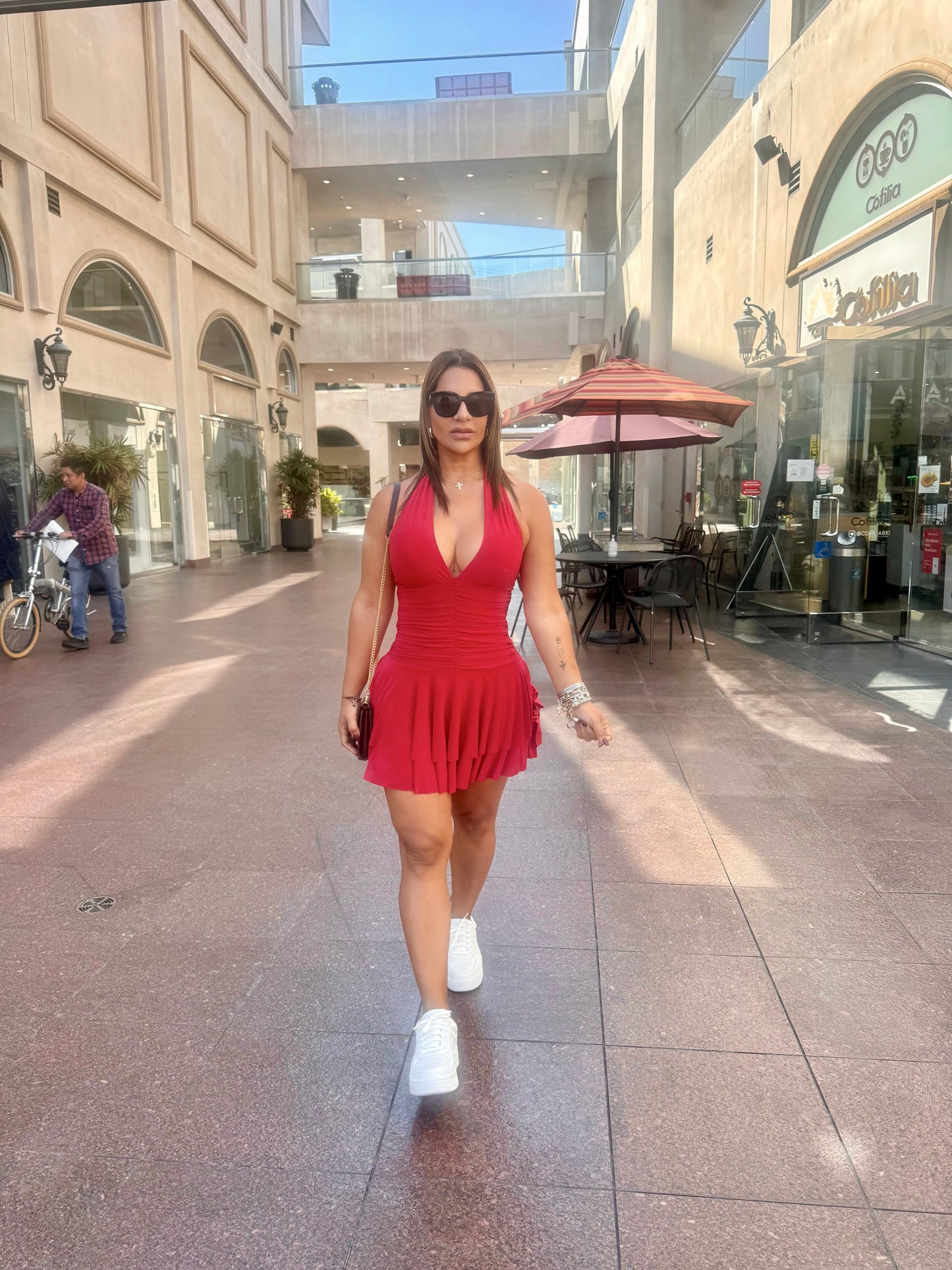 Sacramento Red Dress (stretch) utilicé talla médium