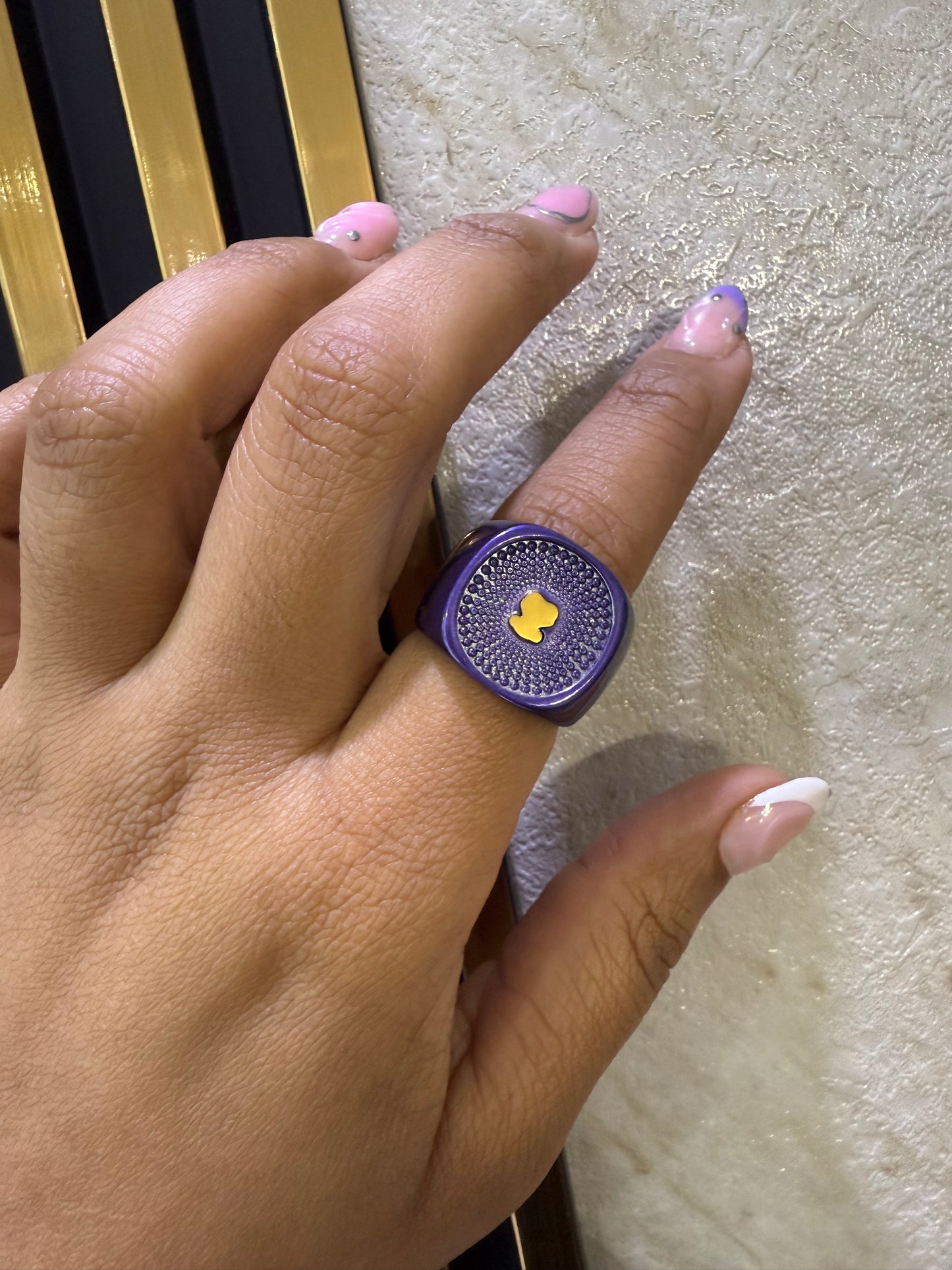 Teddy Purple Ring (Stainless Steel)