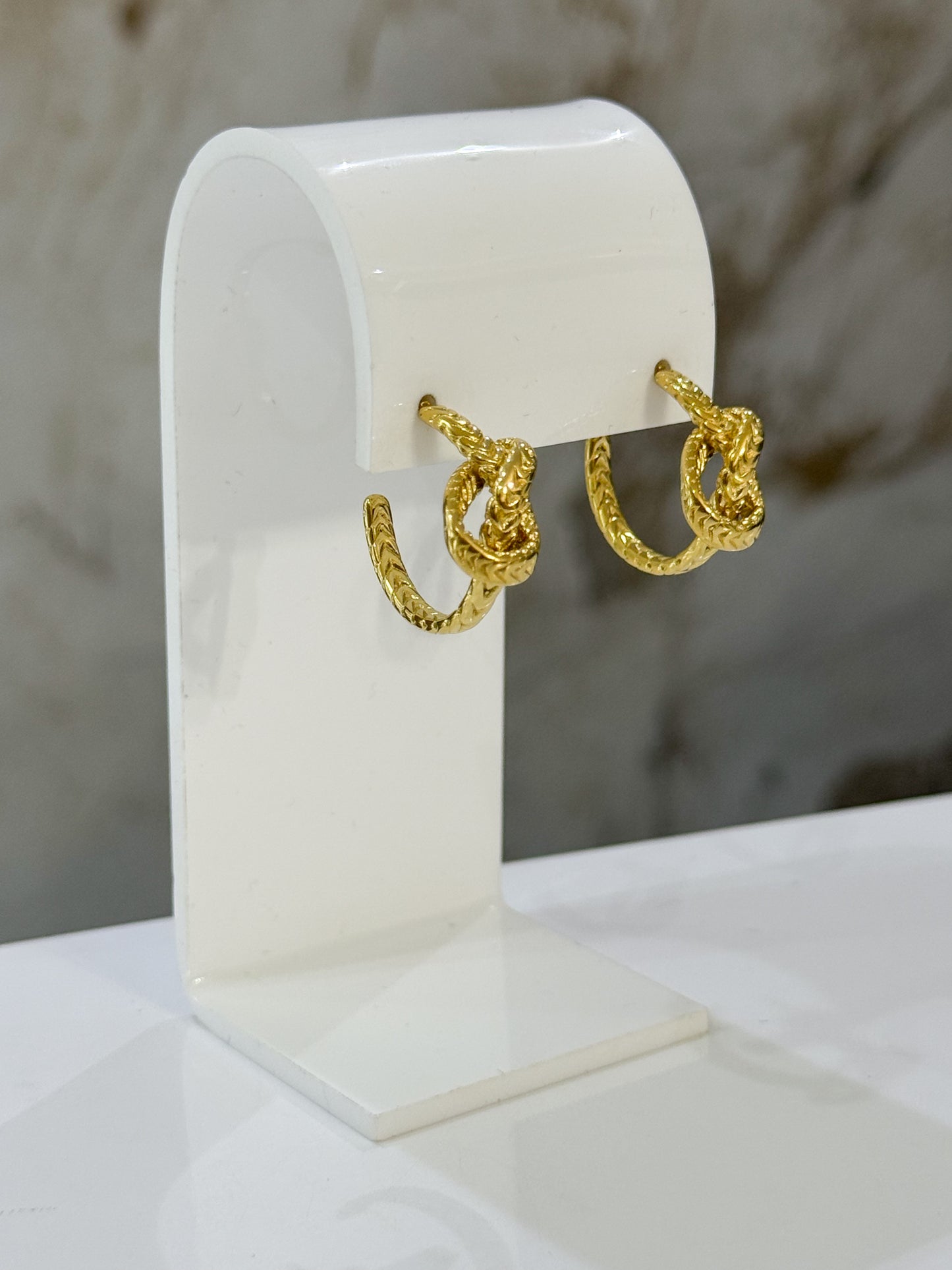 Knot Hoops (Stainless Steel)