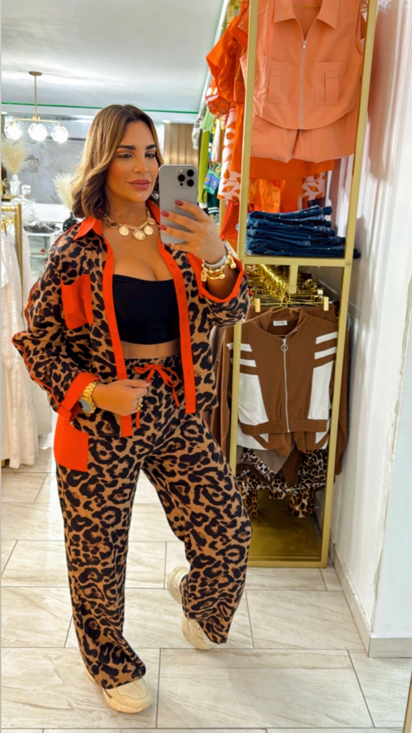 Colombia Animal Print Set (spandex) utilicé talla Small(corre grande)