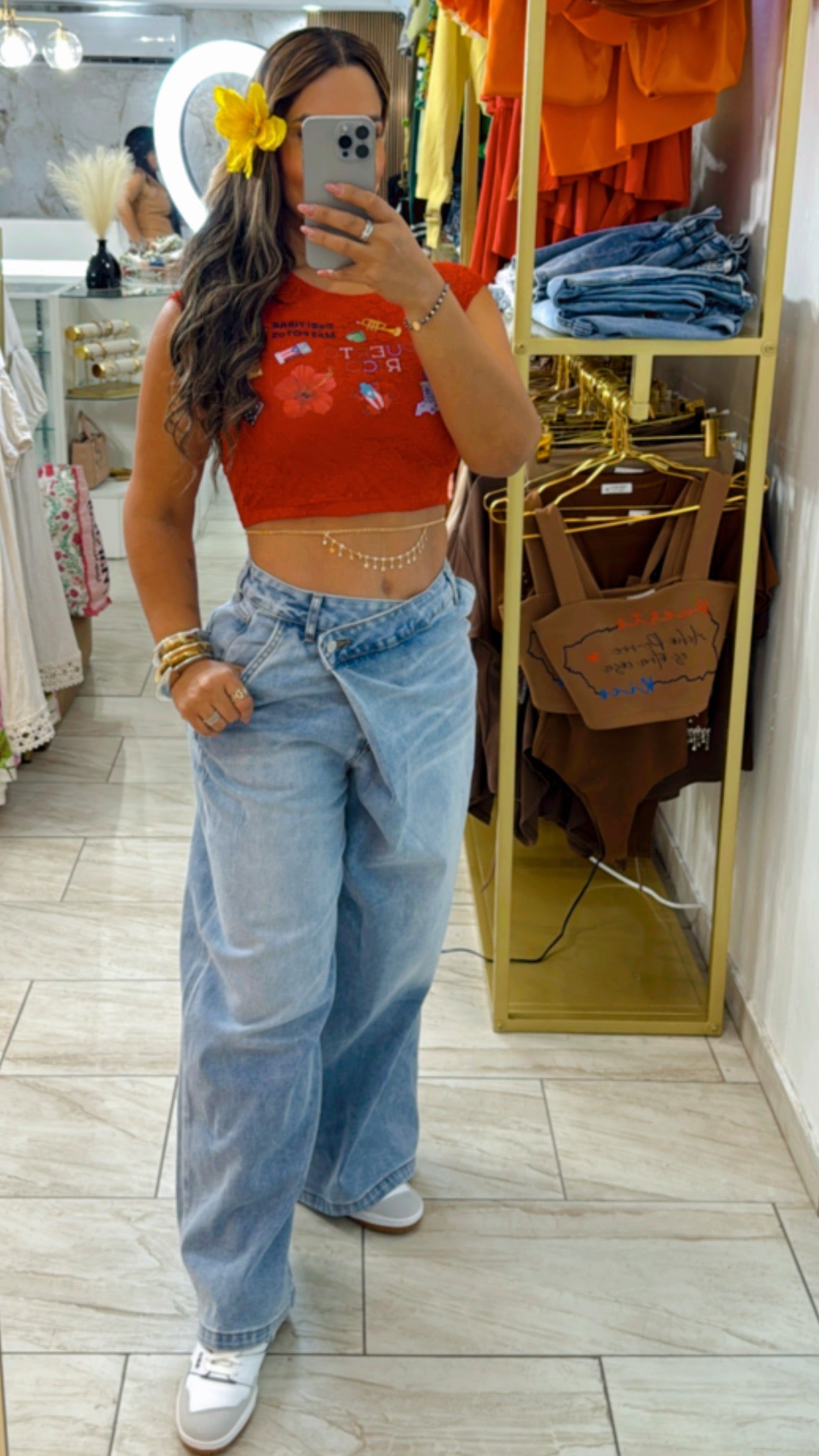 Vibrant Jean Pant(botón virado) utilicé talla Small