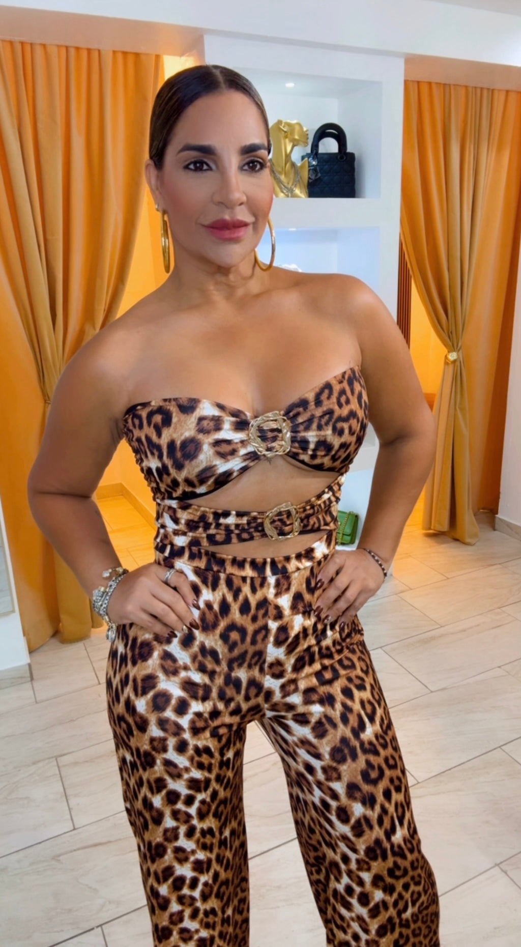 Nairobi Animal Print Jumpsuit (stretch)utilicé talla M