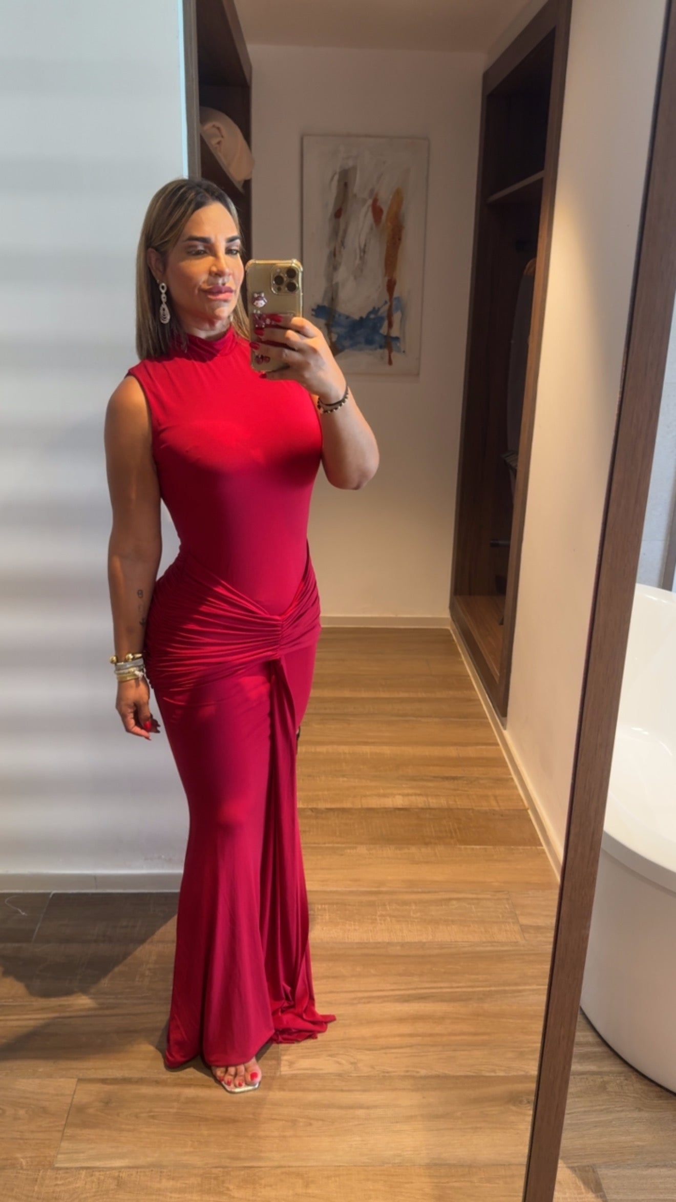 Antara Burgundy Dress (stretch) utilicé talla M