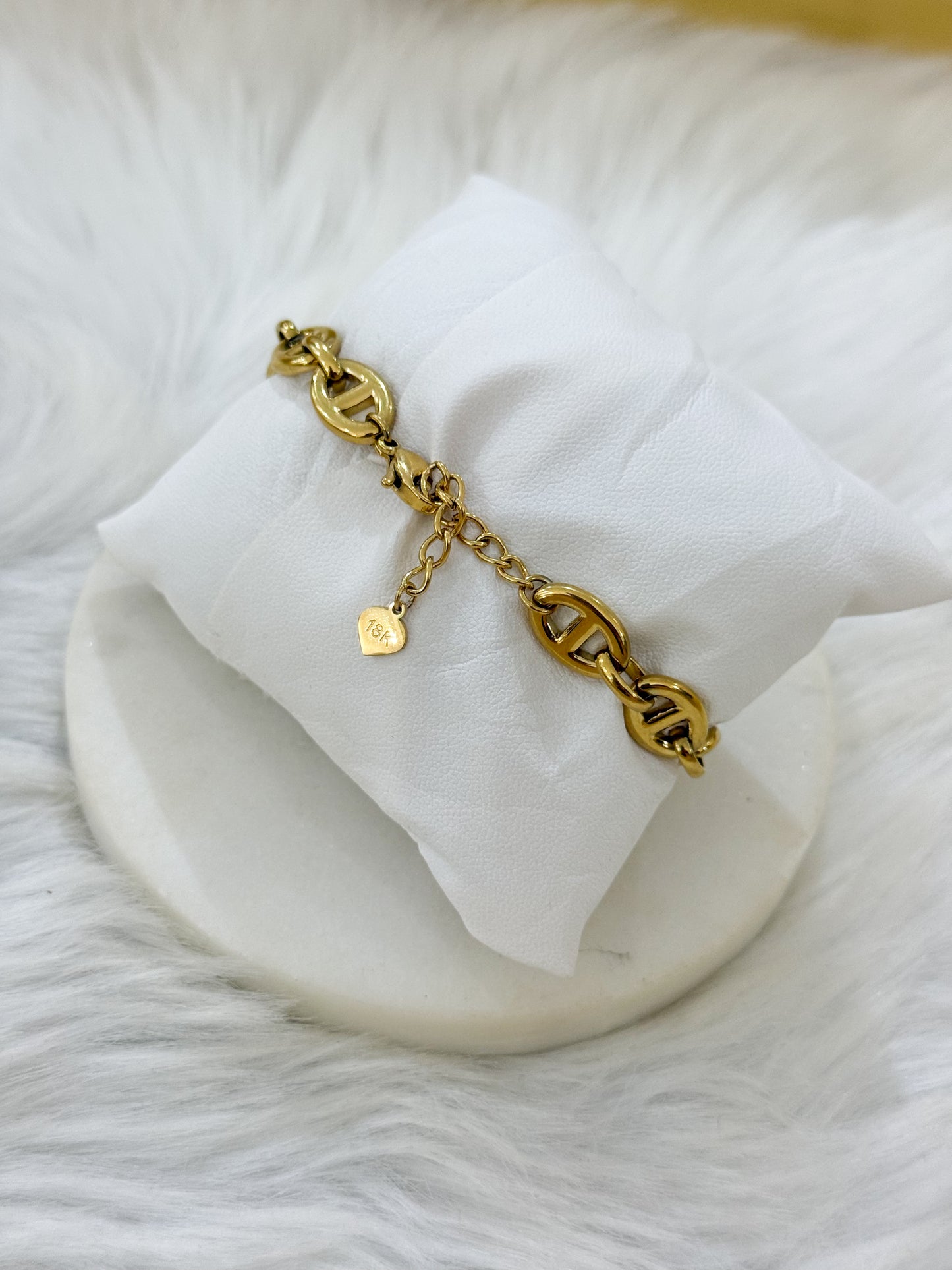 Little Coffee Bean Gold Bracelet