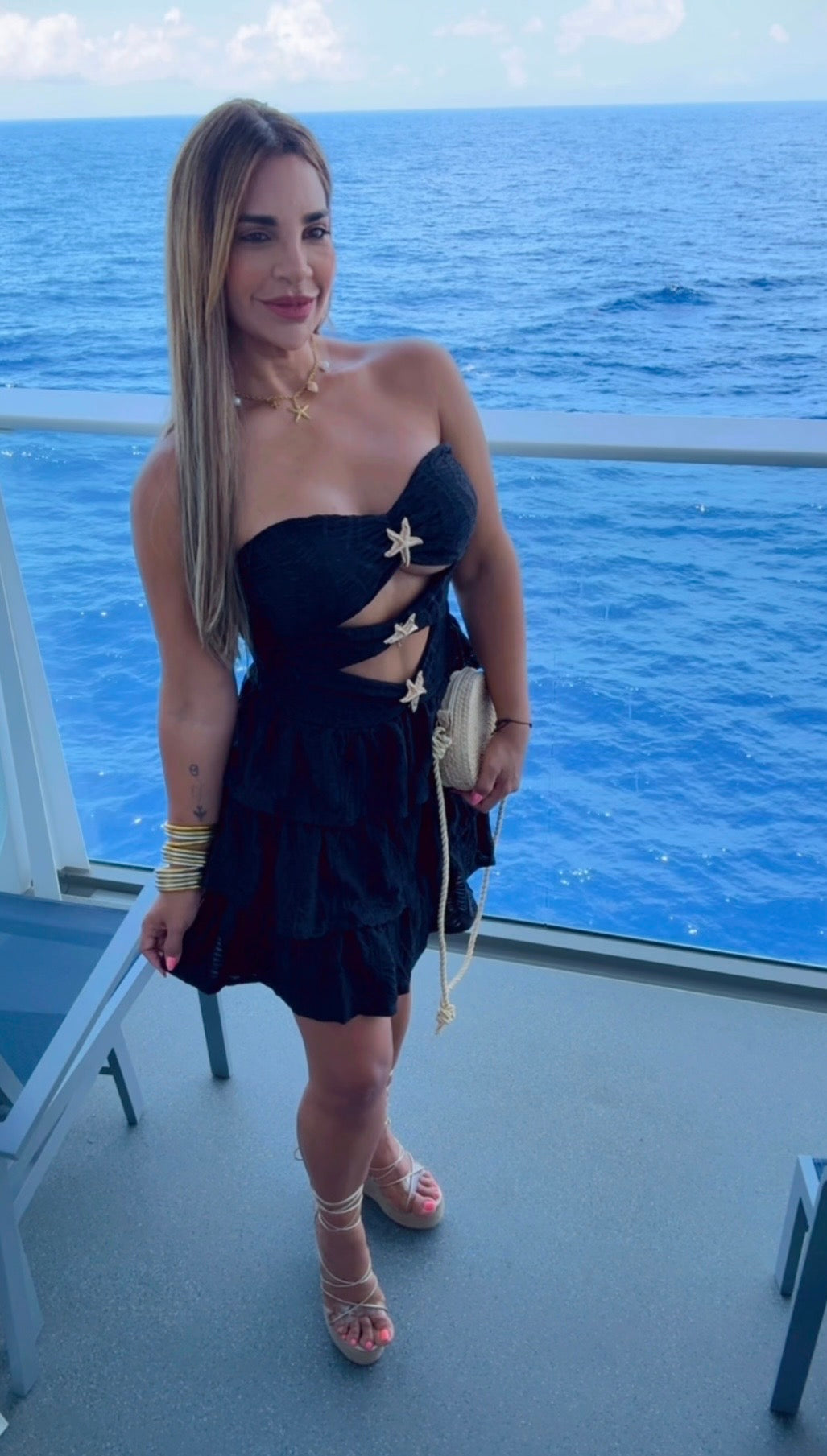 Wonder Starfish Black Dress (spandex)