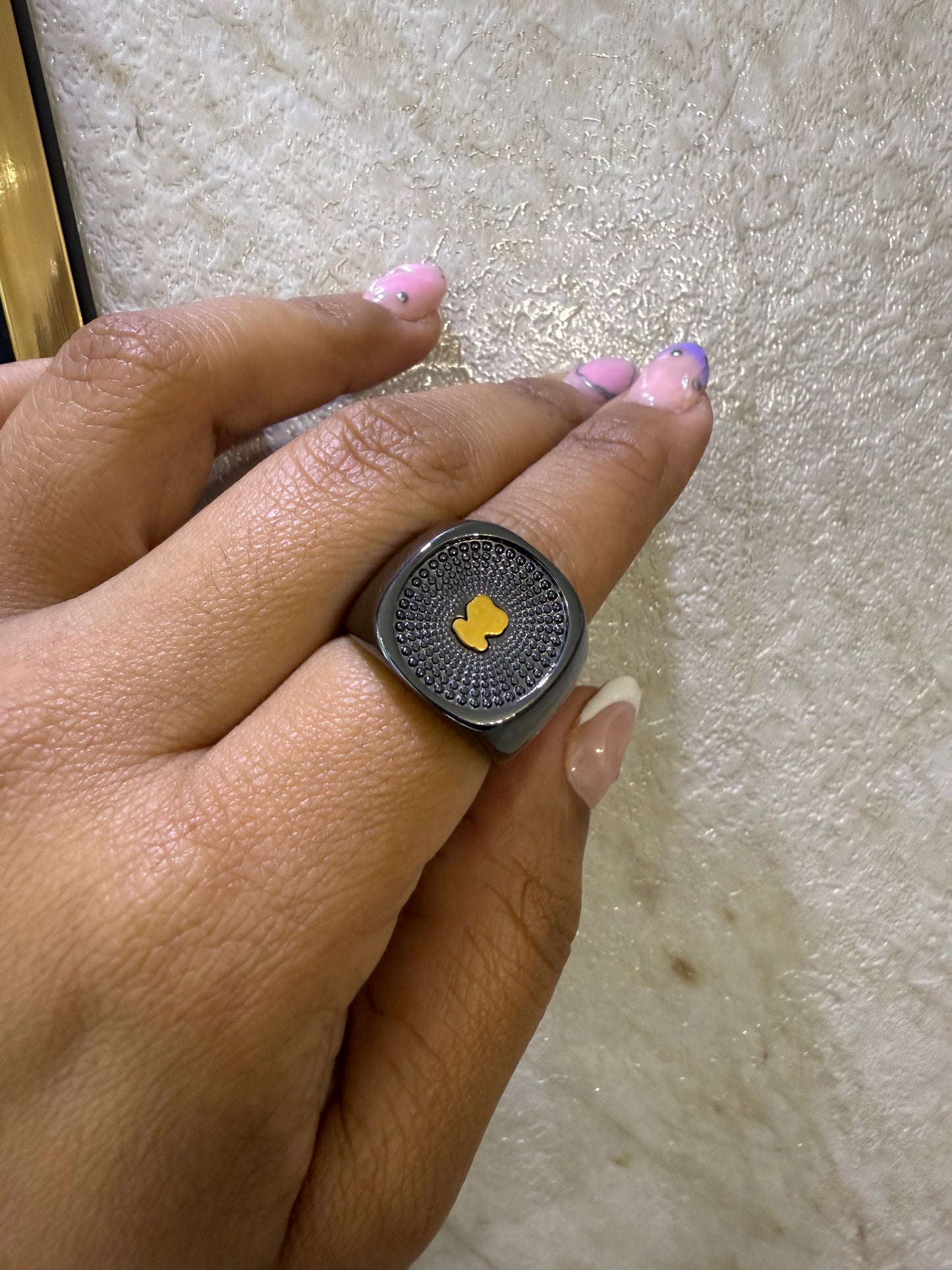 Teddy Black Ring (Stainless Steel)