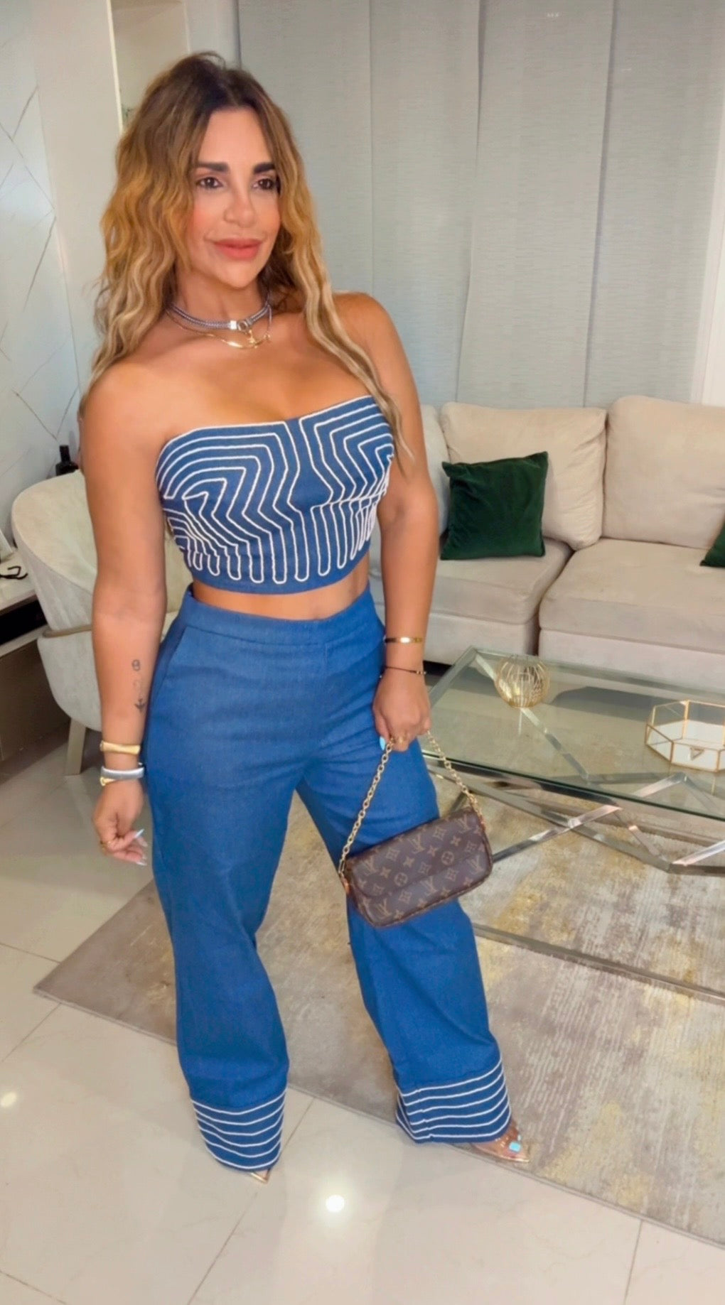 Bella Vista Denim Set (spandex)