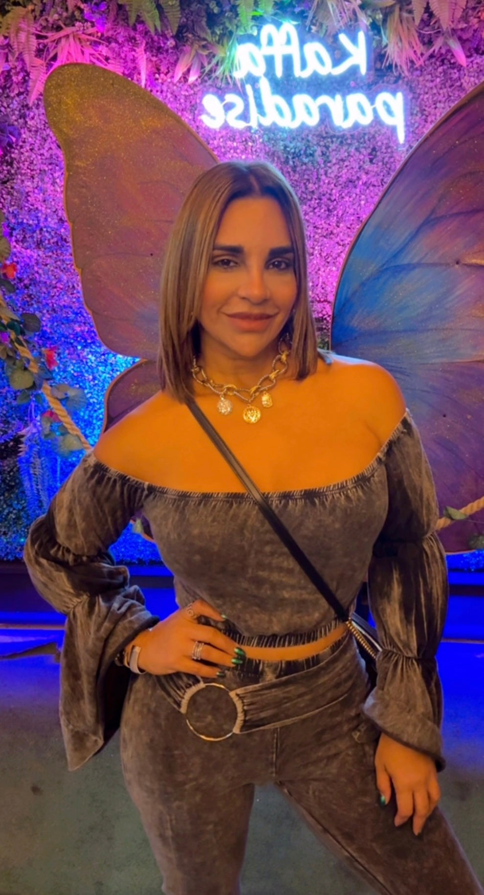 Burj Khalifa Mineral Wash Black Set (spandex)