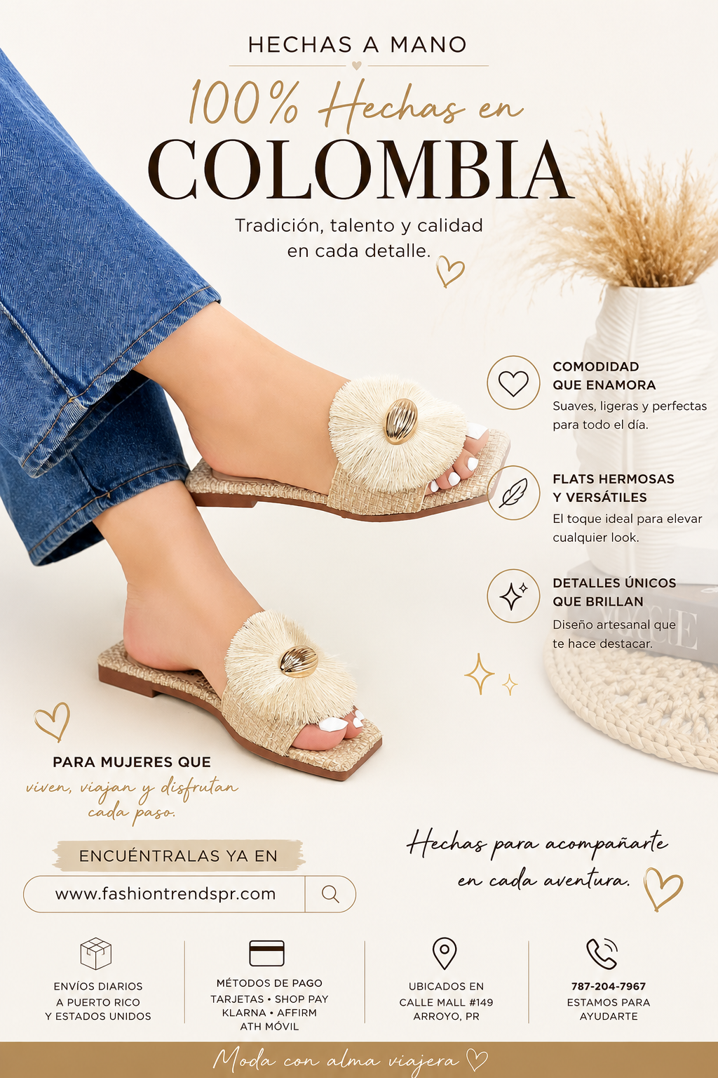 Portofino Beige Boho Flat Sandals