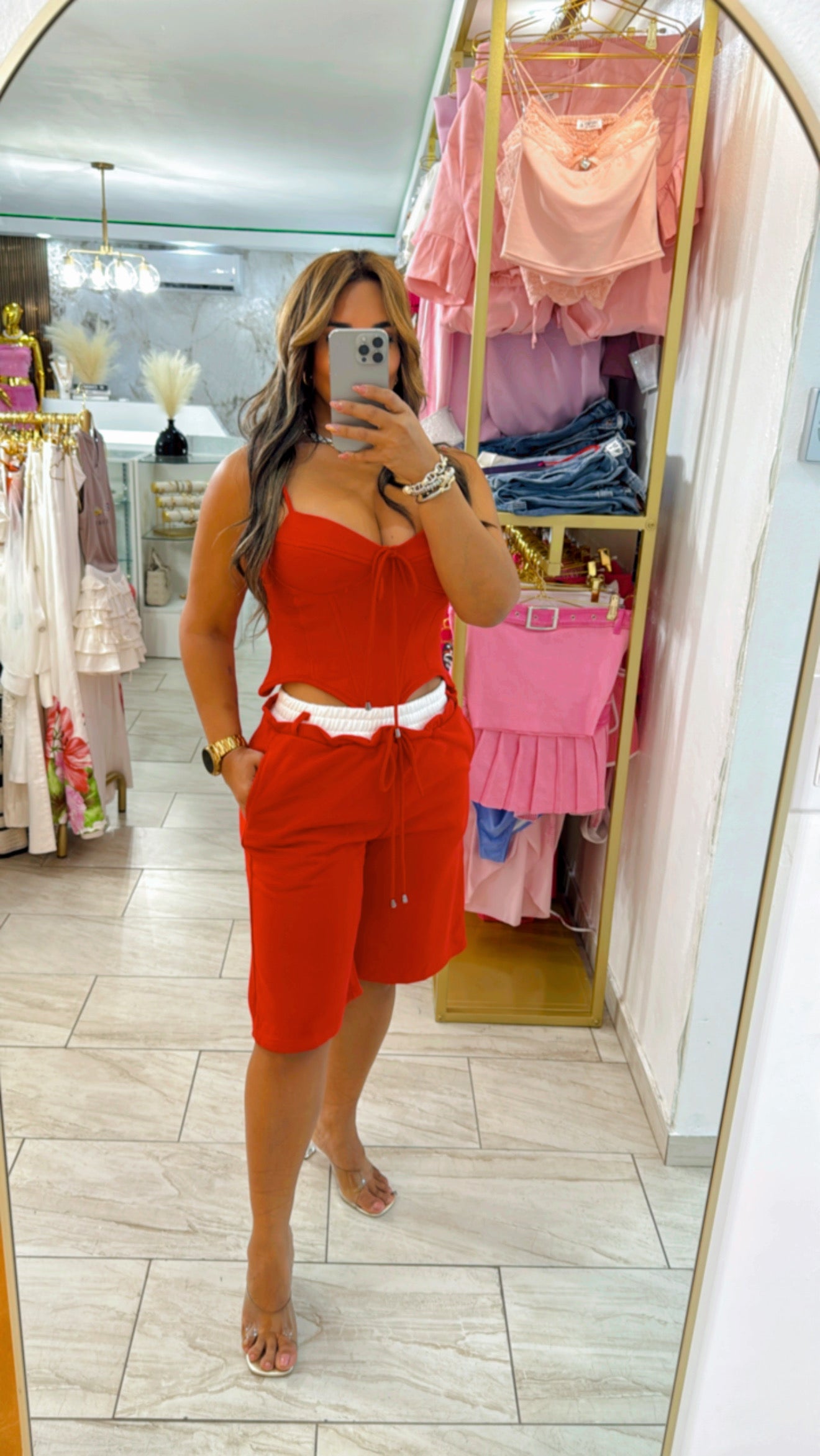 Beirut Red Set (stretch) utilicé talla M