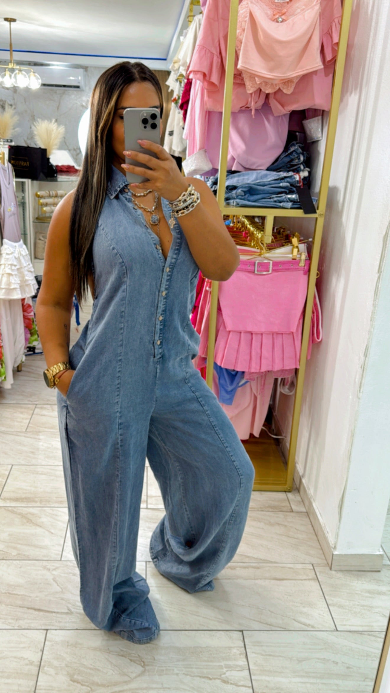 Bogotá Denim Jumpsuit (utilicé talla médium)