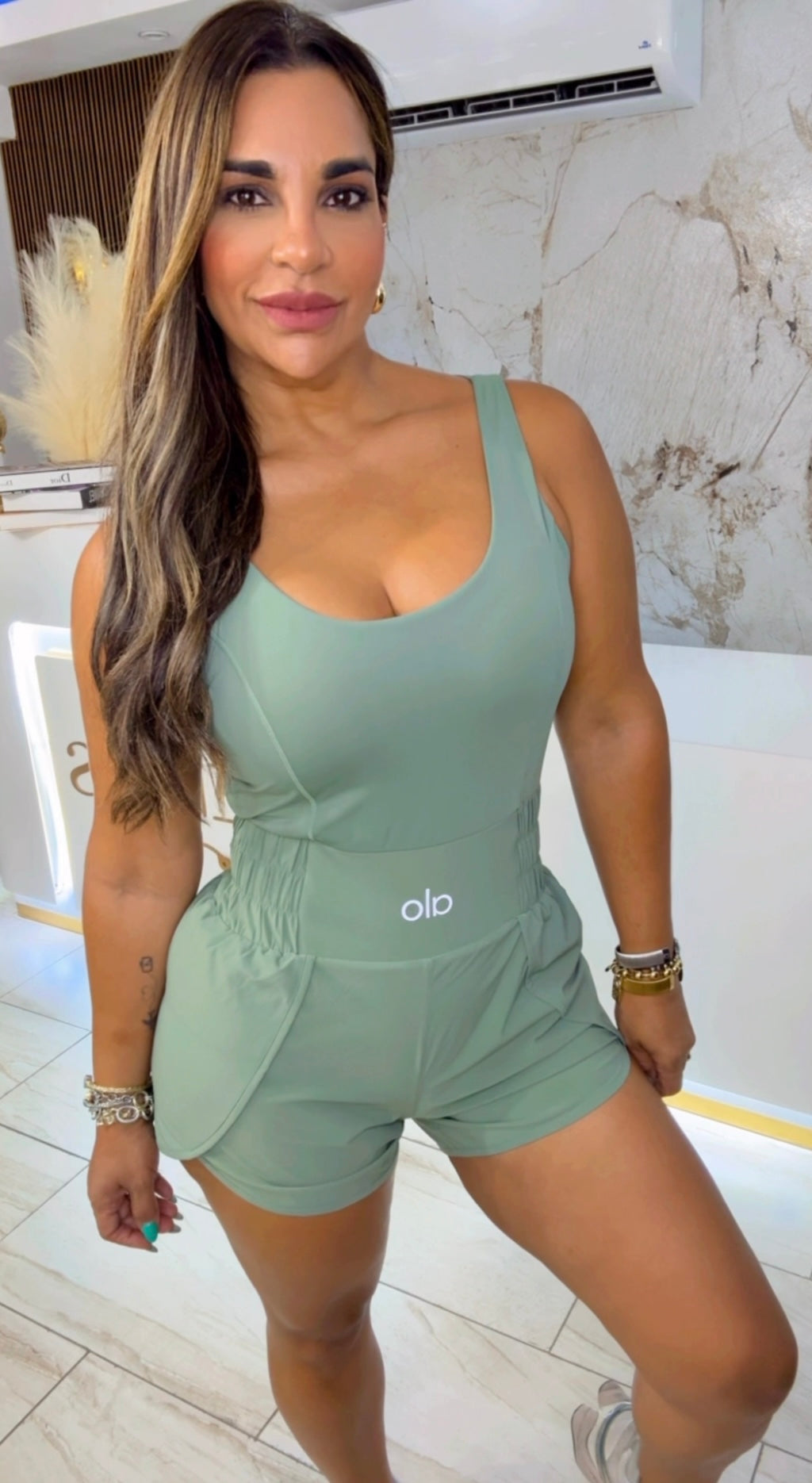 Alo Green Romper (stretch)