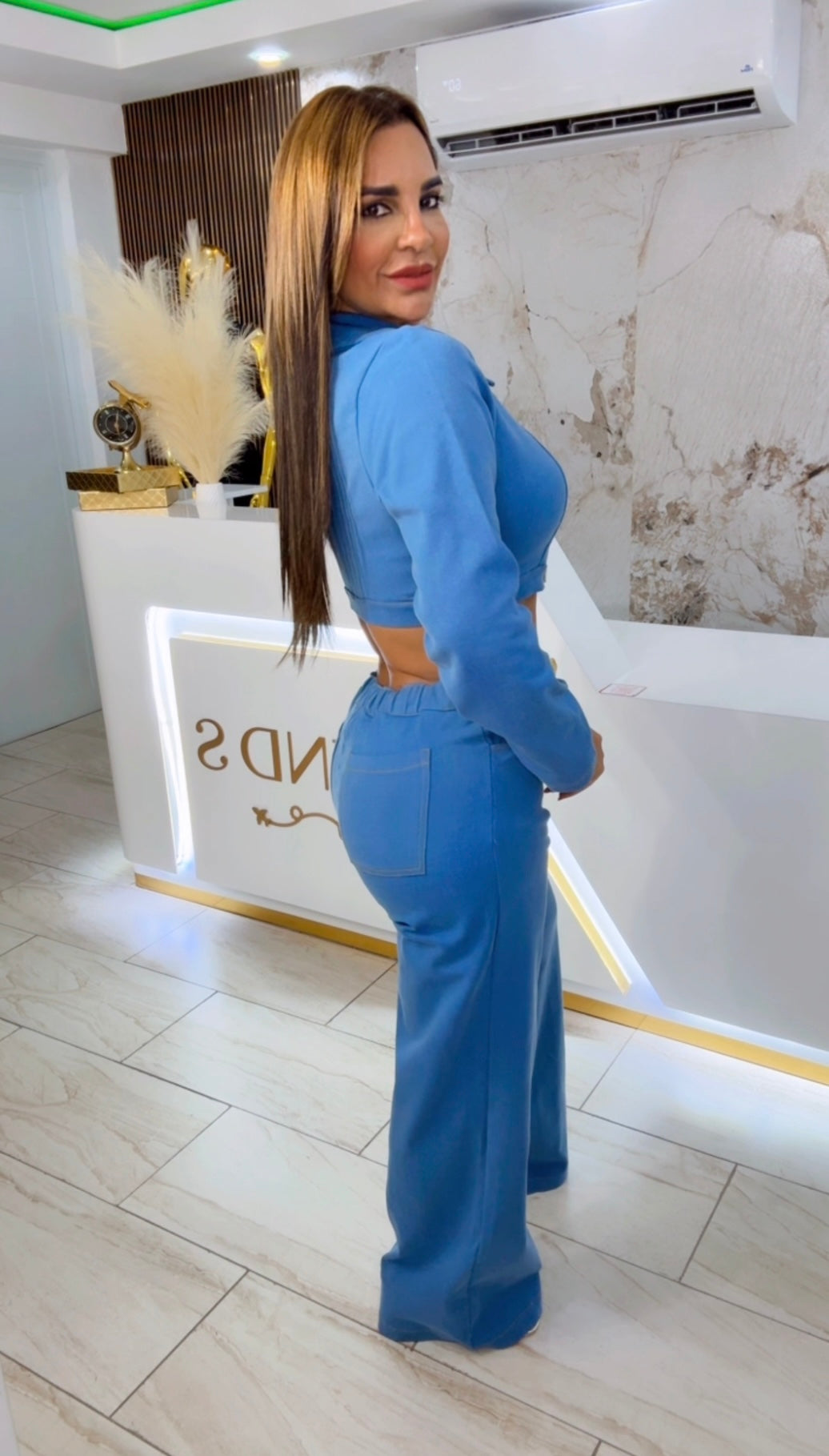Chile Denim Set (super spandex )utilicé talla Médium