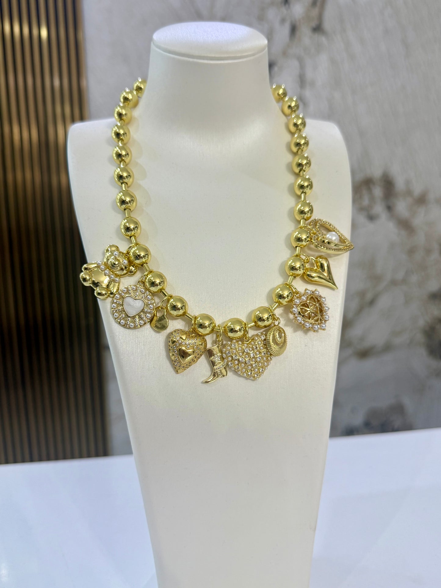 Lovely Teddy Necklace (Gold Plated)