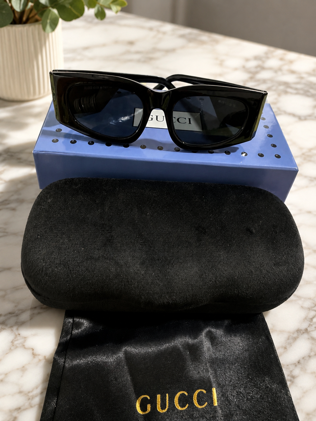 GG Black Sunglasses (Kit completo)