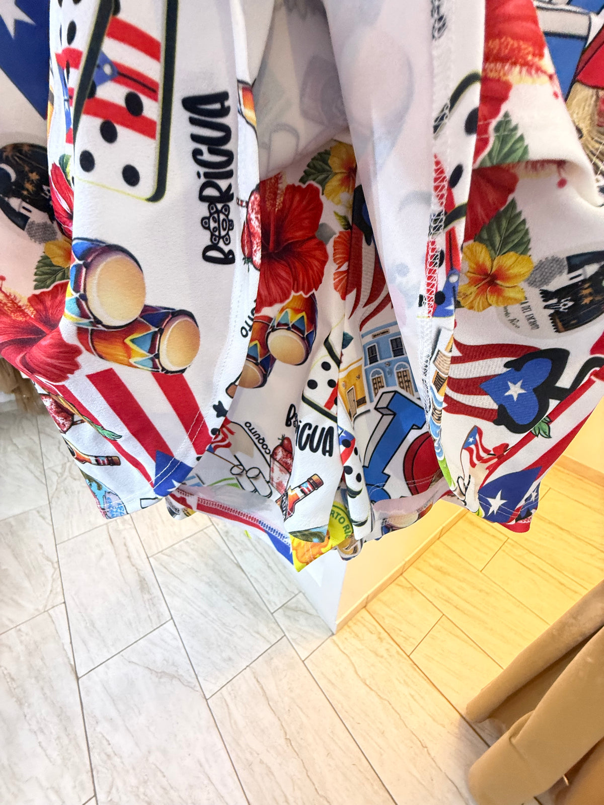 Boricua White Skort (Trae short integrado)