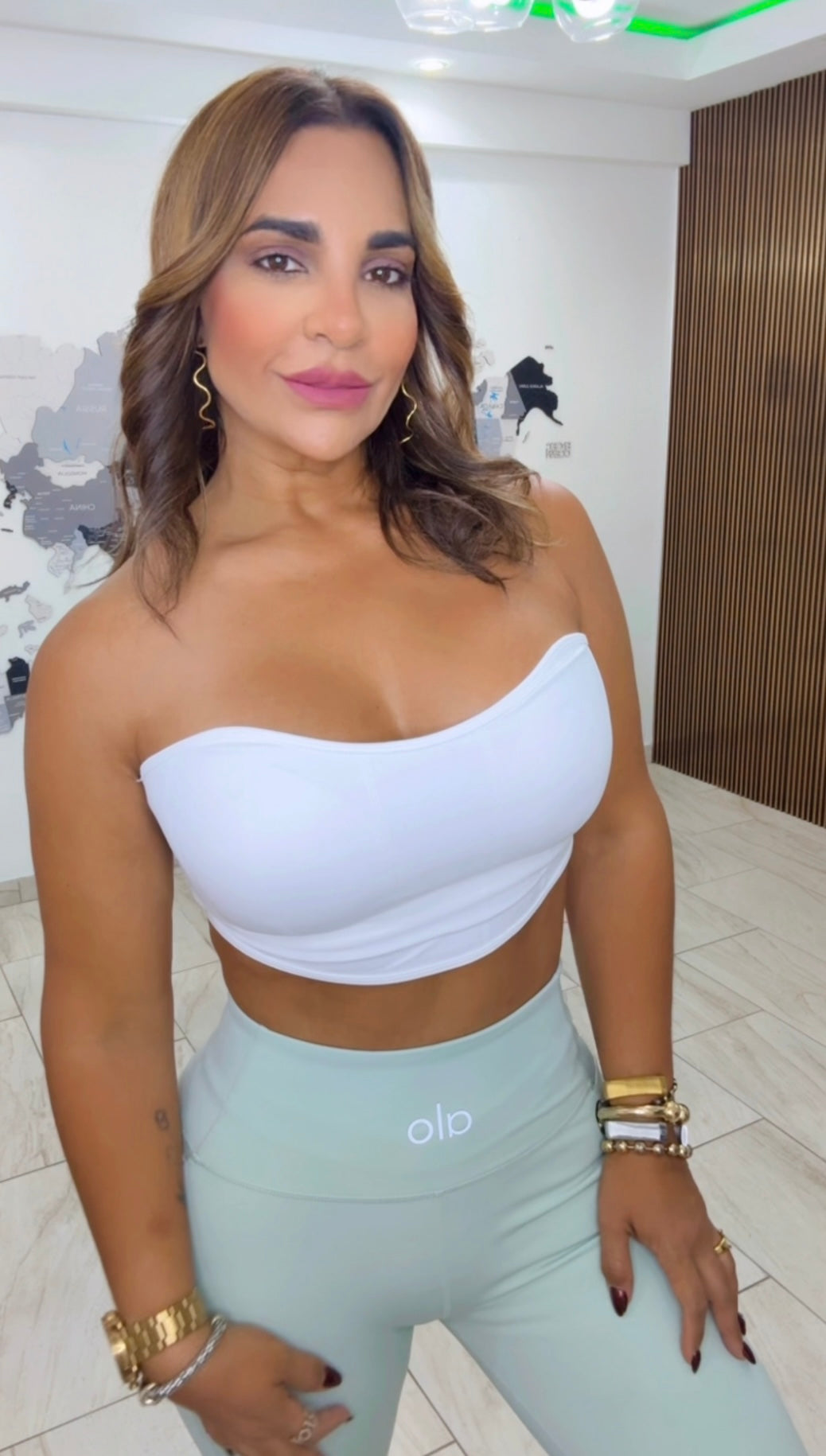 Basic Strapless White Top (utilicé M/L) stretch