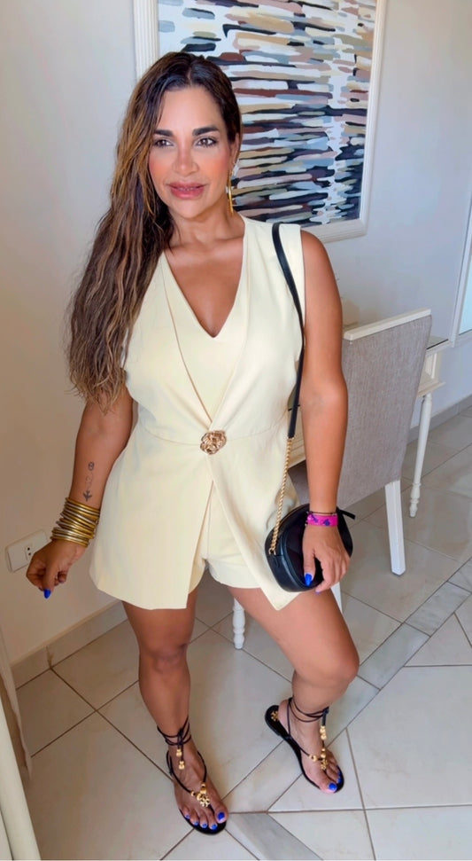 Jarabacoa Yellow Romper Dress (utilicé Médium)