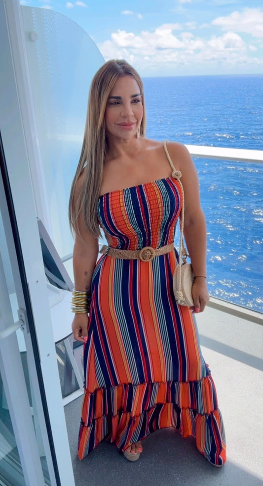 Ocean Maxi Dress (spandex) incluye cinturón