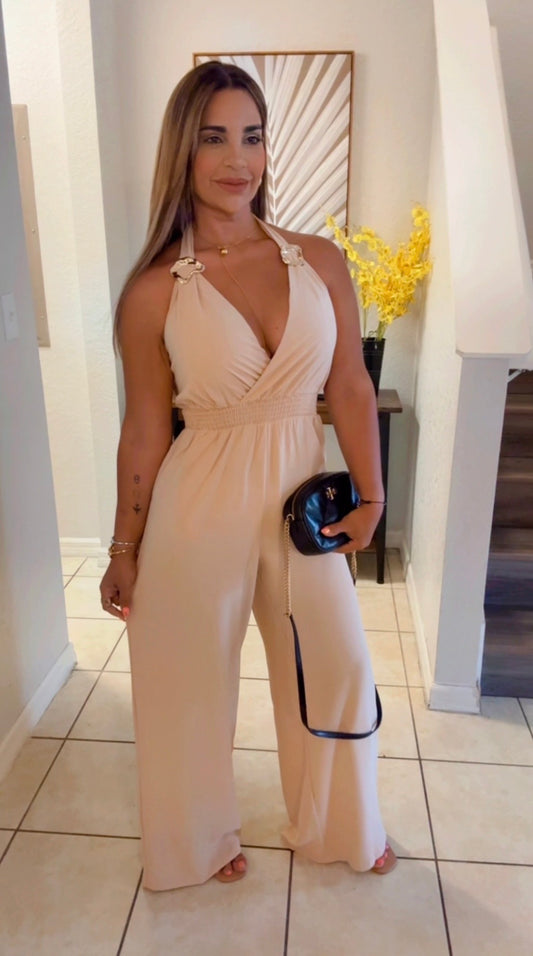 Verona Beige Jumpsuit (spandex)
