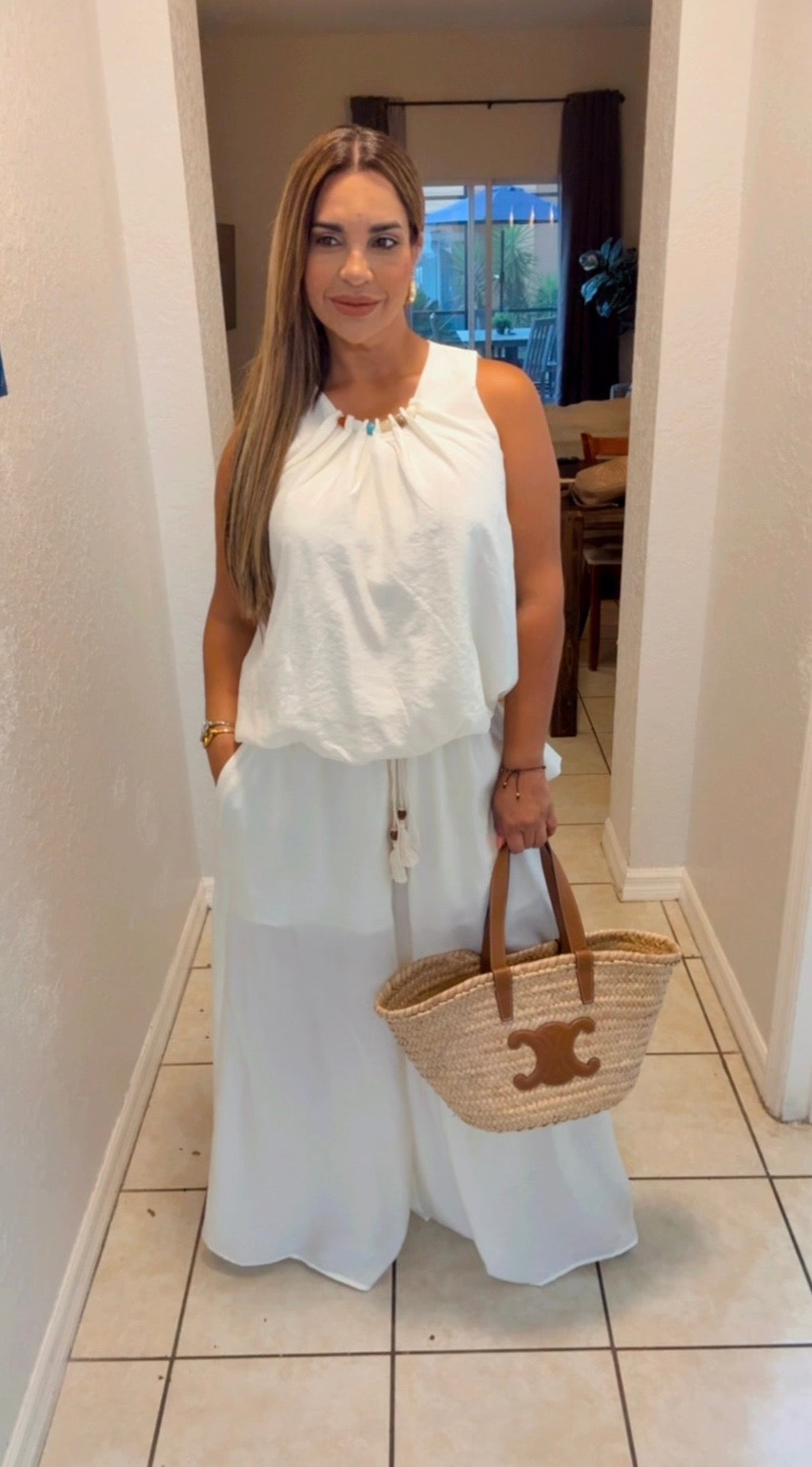 Malibú Beige Pant Set (súper spandex)
