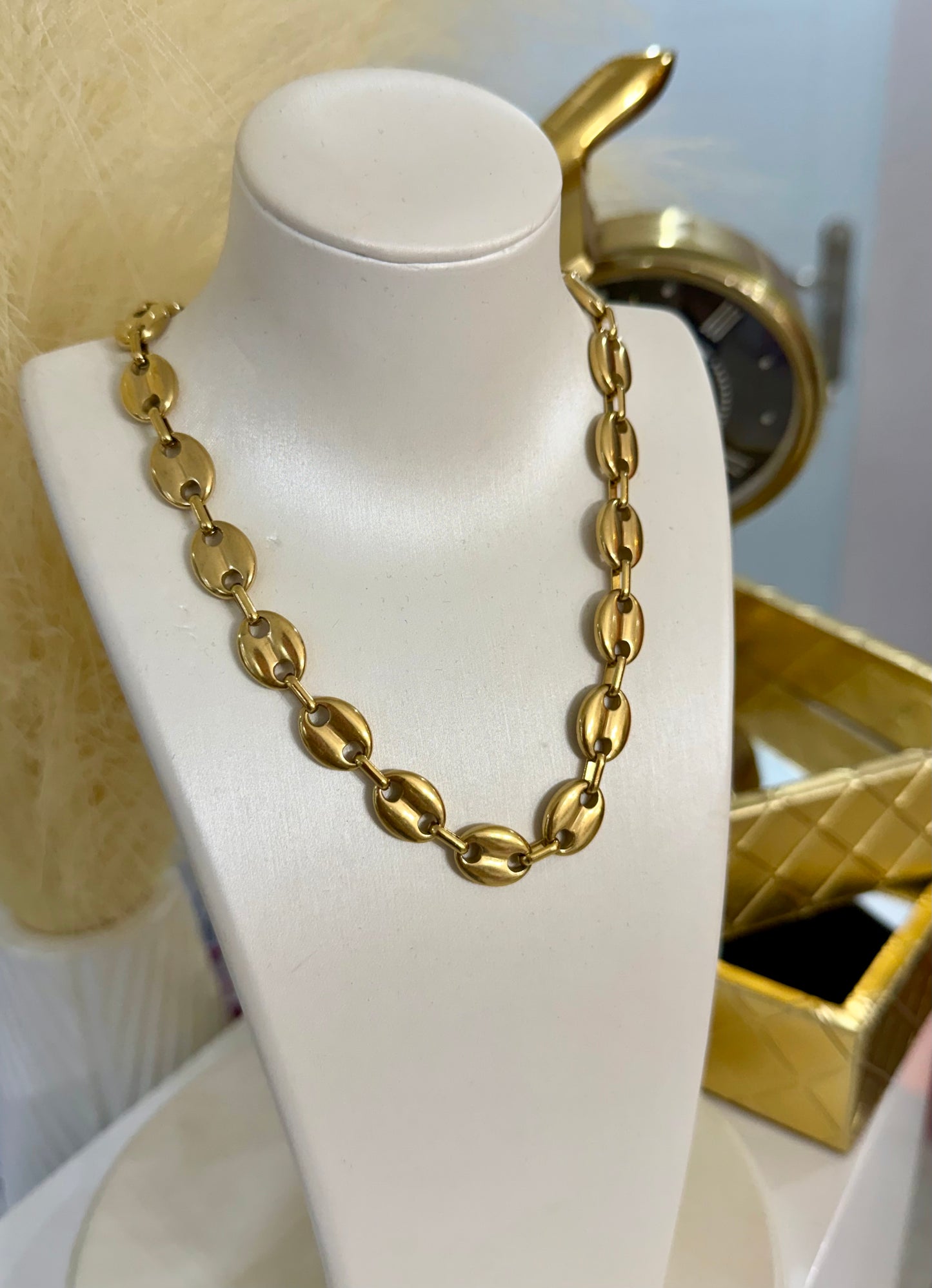 GG bean stainless Steel necklace