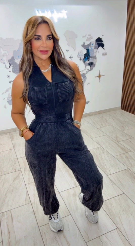 Restock Emirates Mineral Wash Black Jumpsuit , Llegan el próximo jueves stretch)