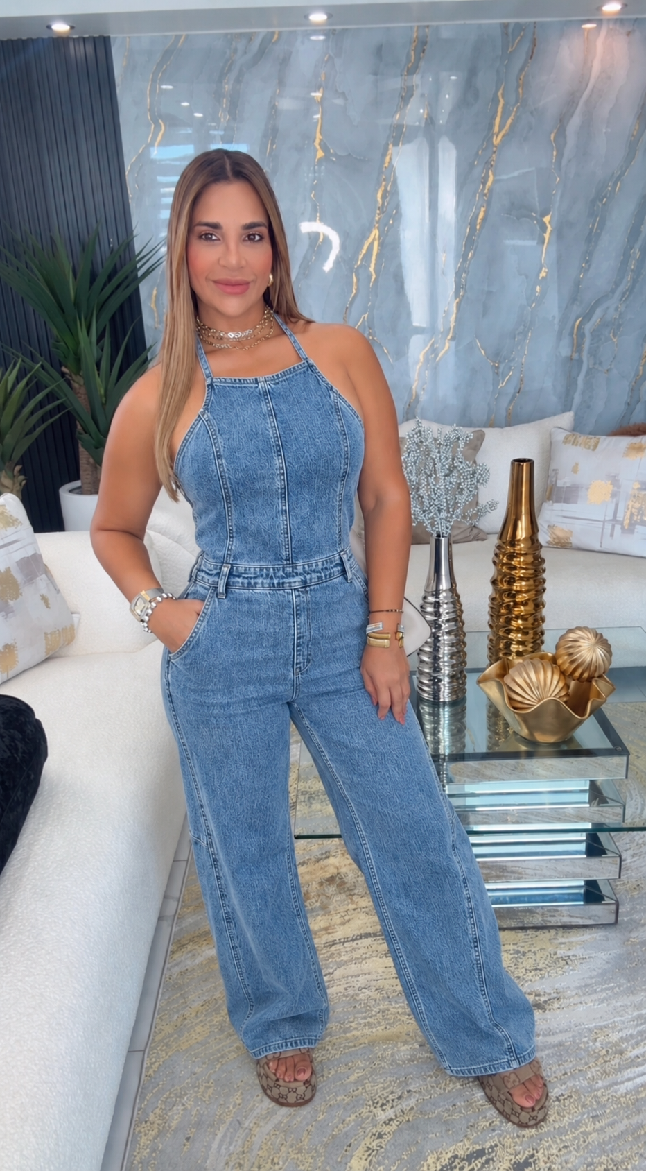 Naples Denim Jumpsuit (utilicé médium)