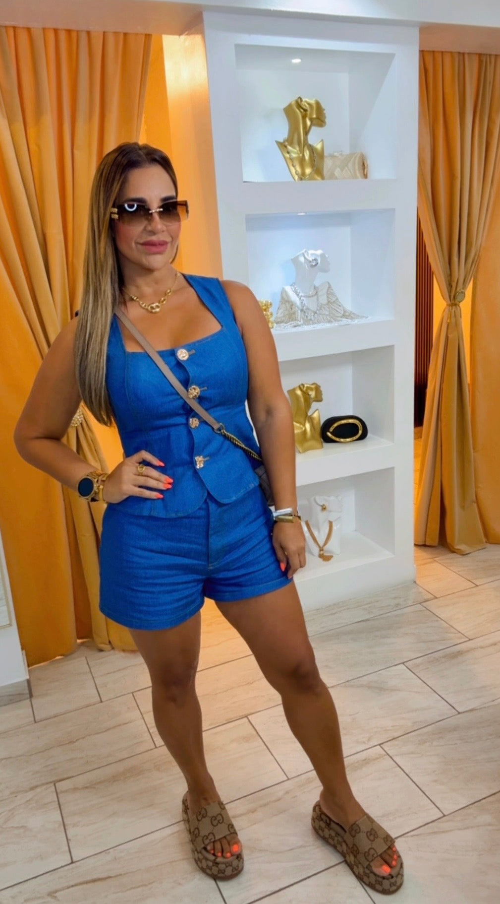 San Juan Denim Set (spandex)