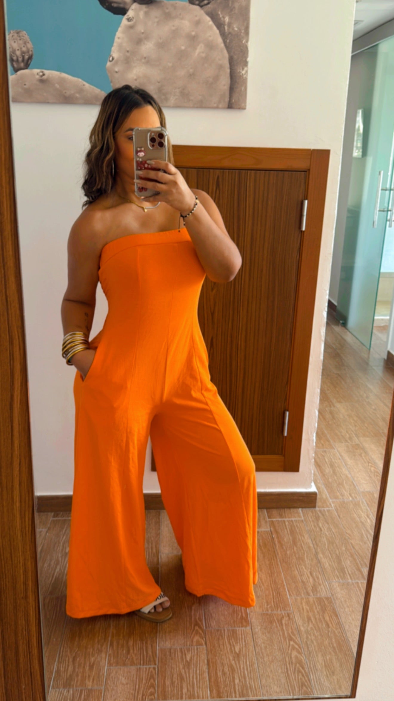 Cataluña Orange Jumpsuit (stretch)