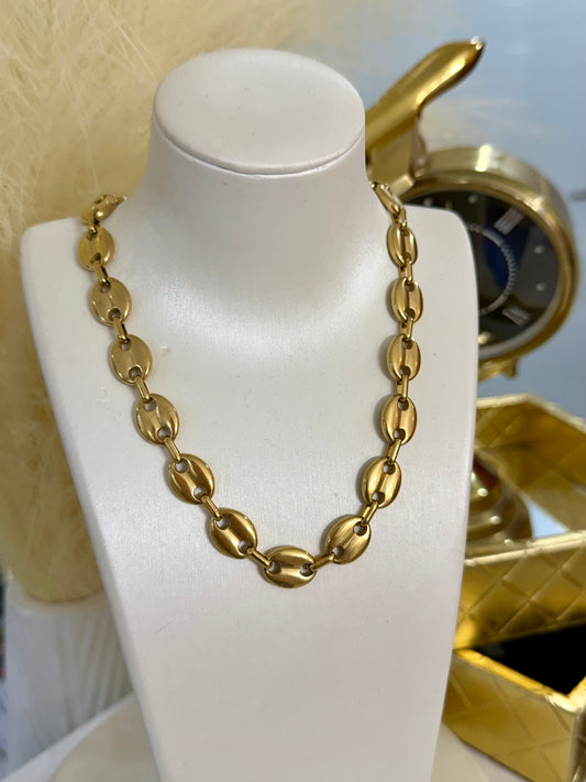 GG bean stainless Steel necklace