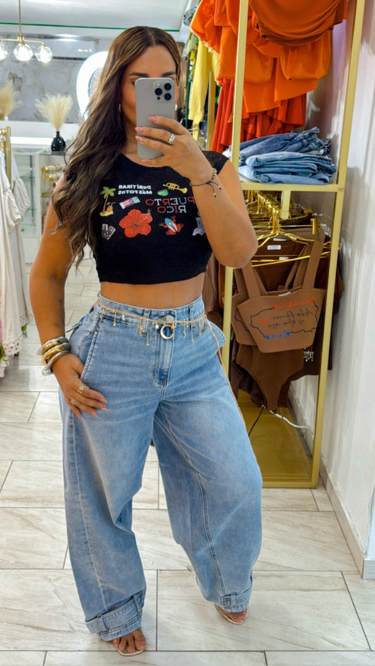 Vibrant Jean Pant (cinturón en la pata) utilicé talla 3