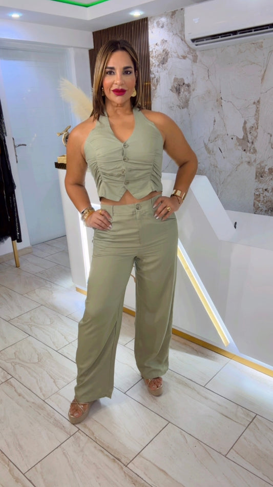 Indiana Olive Set (stretch)