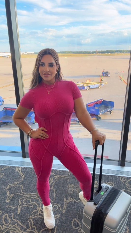 Bradley Fuchsia Jumpsuit (stretch)