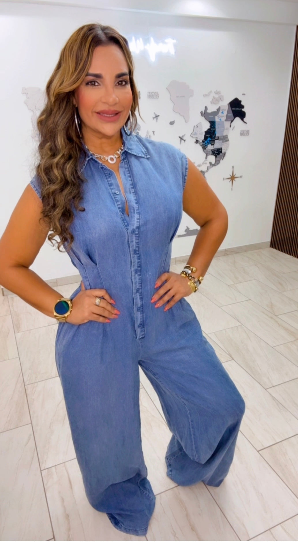 Puebla Denim Jumpsuit (utilicé talla M) (spandex en la parte trasera)