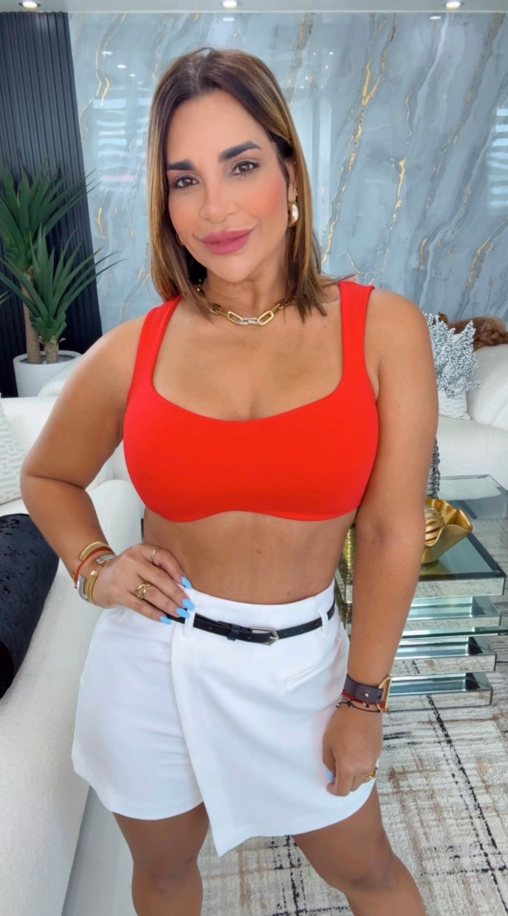 Red Basic Top (stretch)