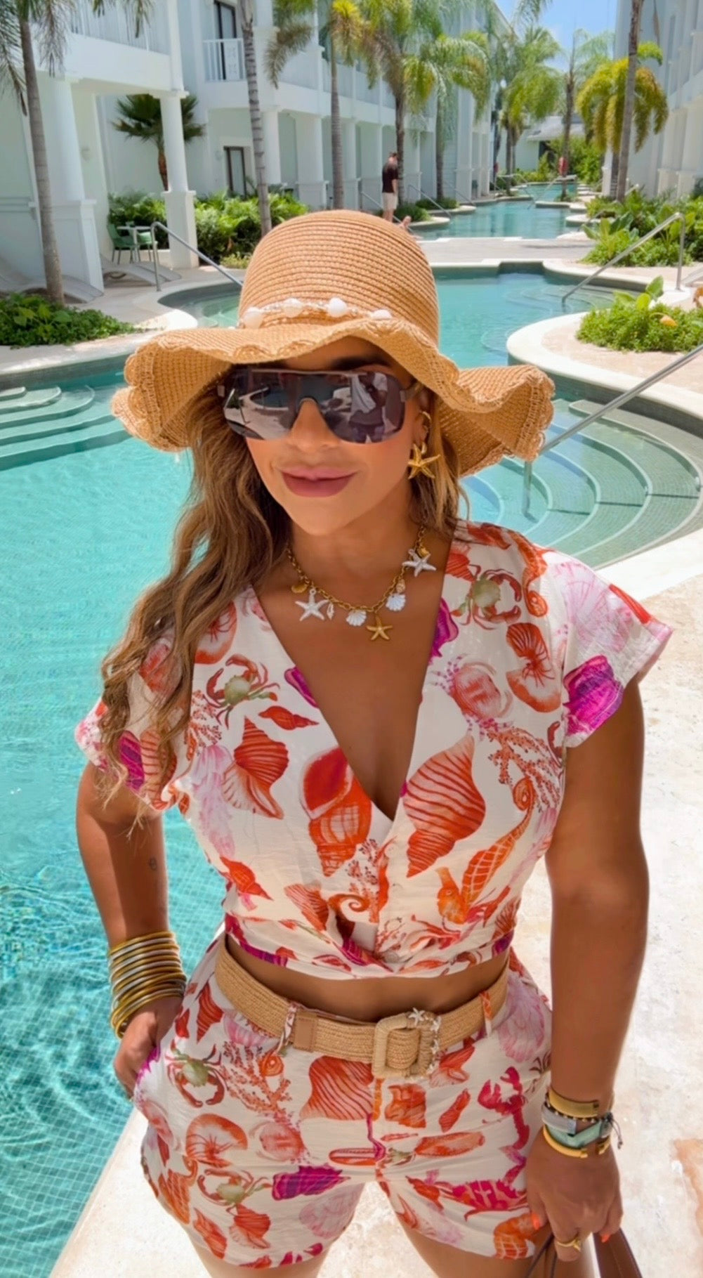 Del Mar Lino Set (incluye cinturón) spandex