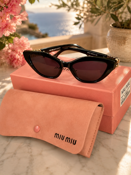 Miu Black Sunglasses (Kit completo)