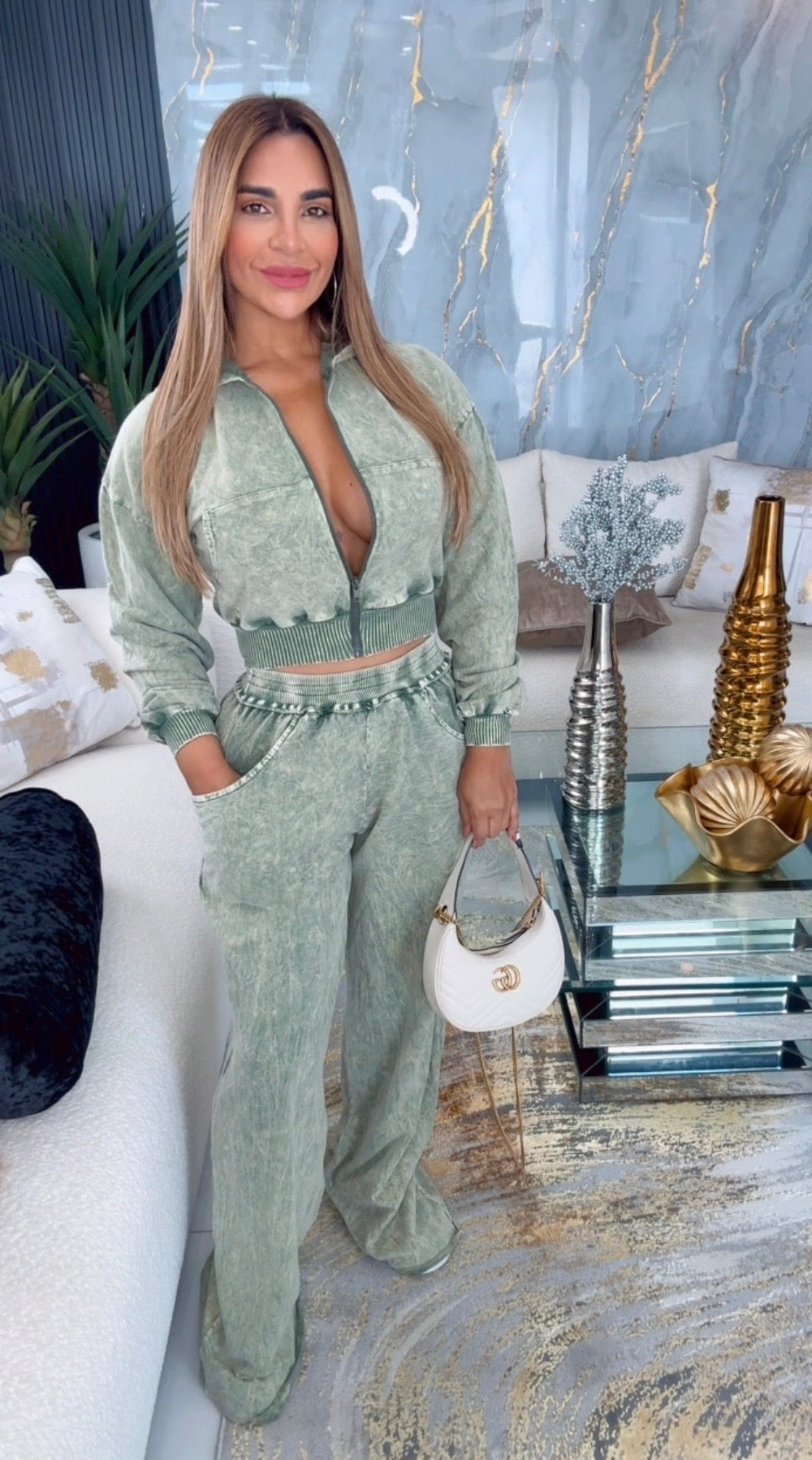 Mineral Wash Olive Set (spandex)