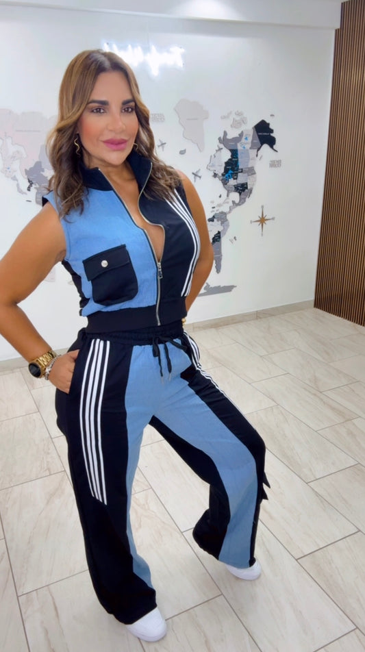 Mozambique Black & Denim Set (stretch)