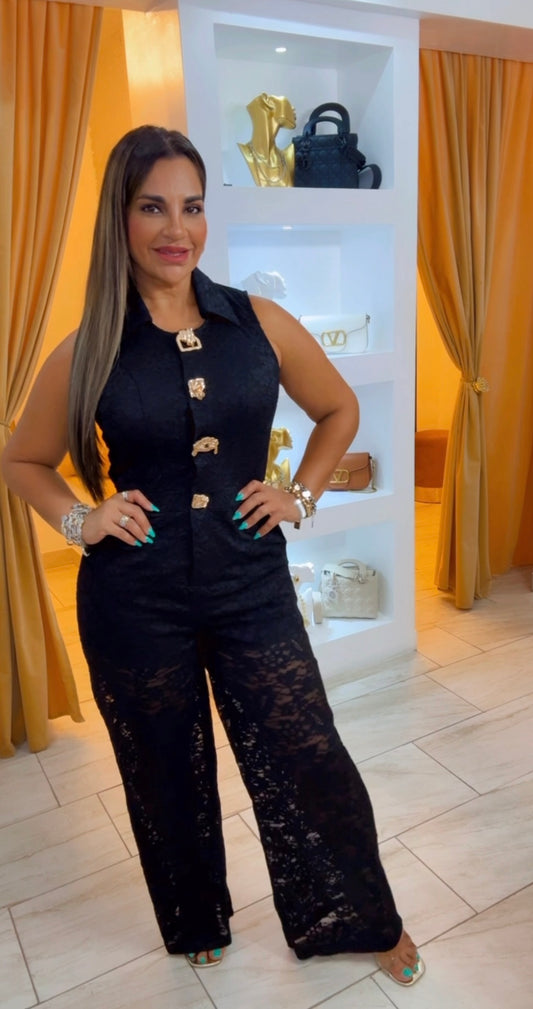 Praga Black jumpsuit (stretch) utilicé talla M