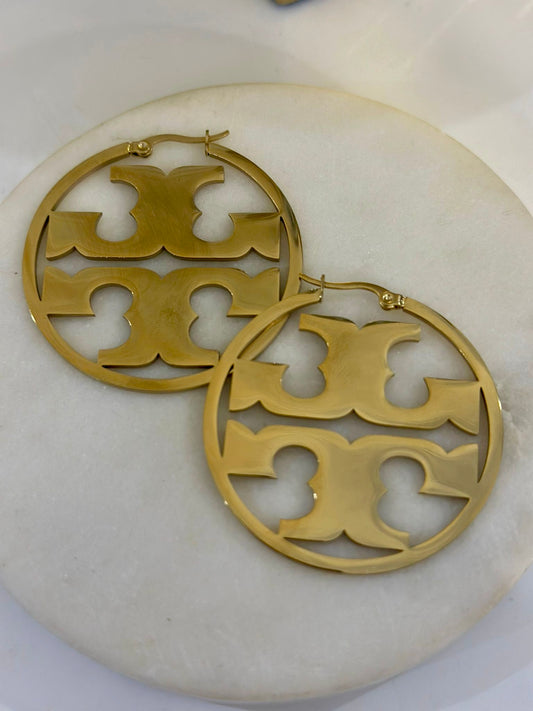 Tory Gold Earrings (tamaño mediano)
