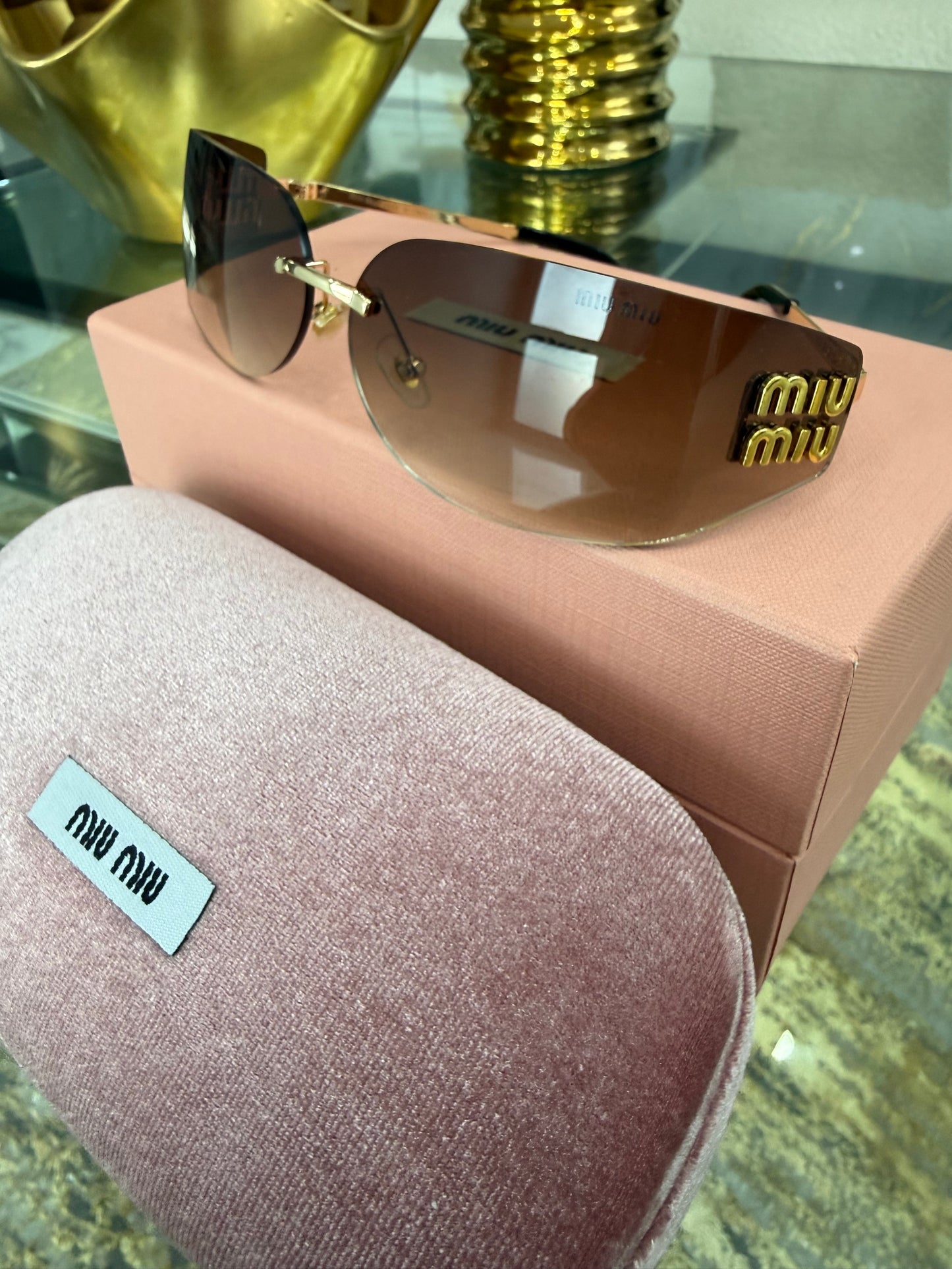 Miu Brown Sunglasses (kit completo) tamaño pequeño