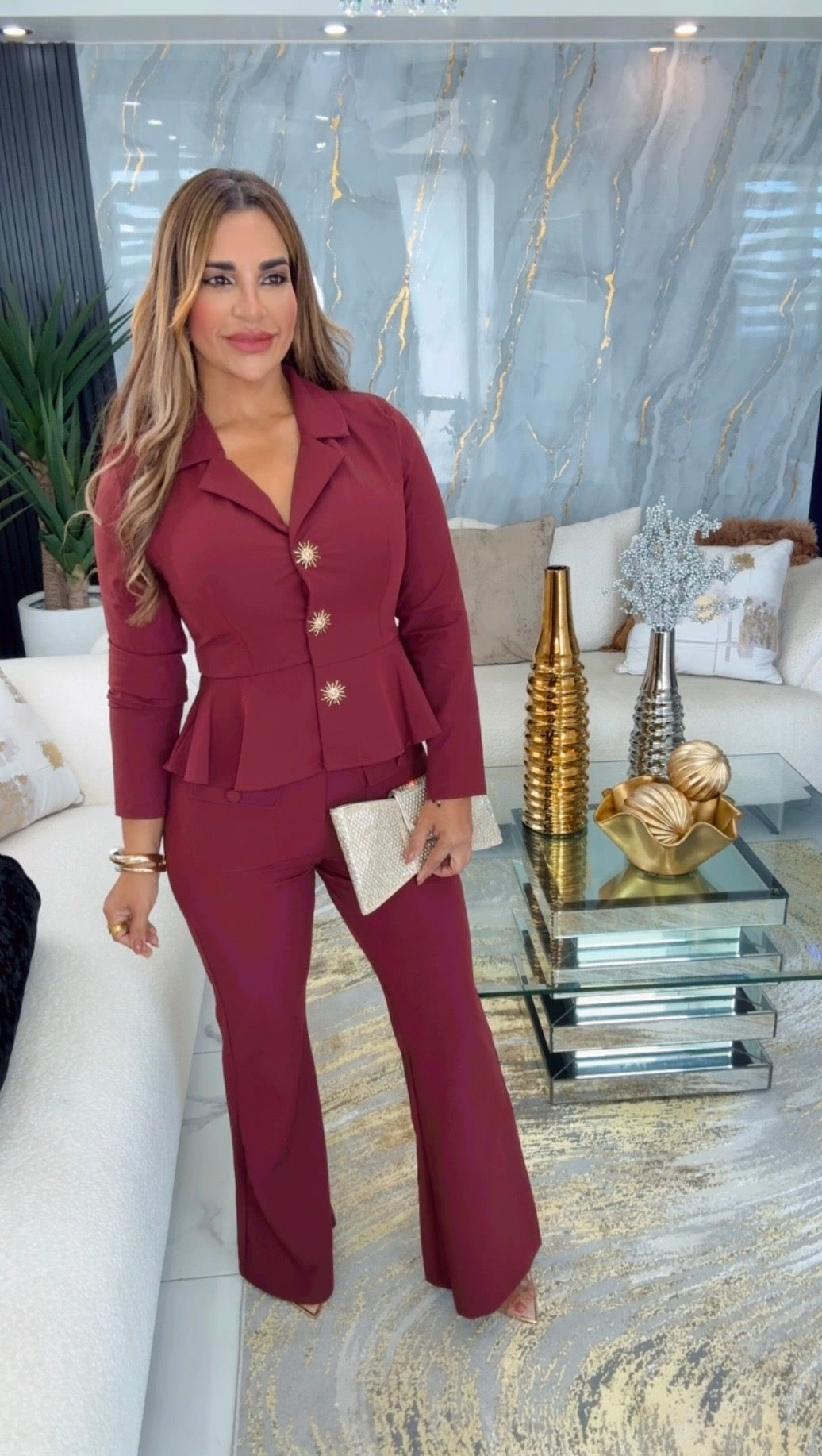 Capri Burgundy Set (spandex)