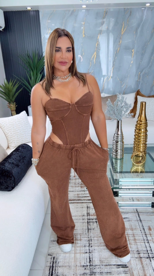 Laos Brown Mineral Wash Body set (stretch)