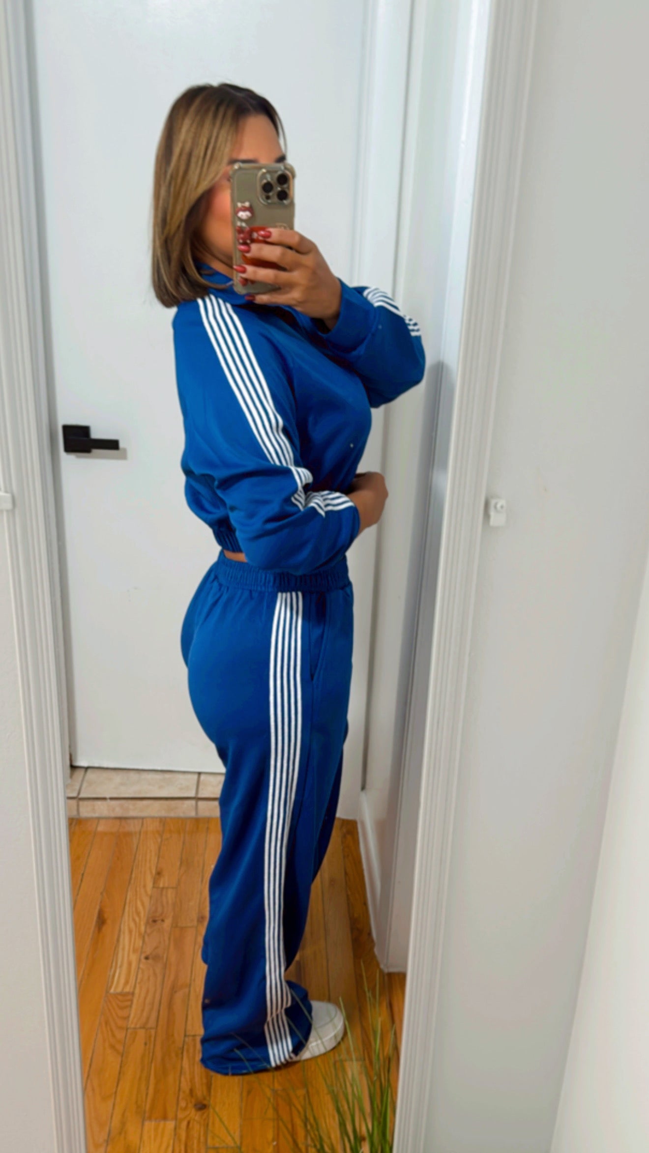 Connecticut Royal Blue Travel Set (stretch) utilicé talla Médium