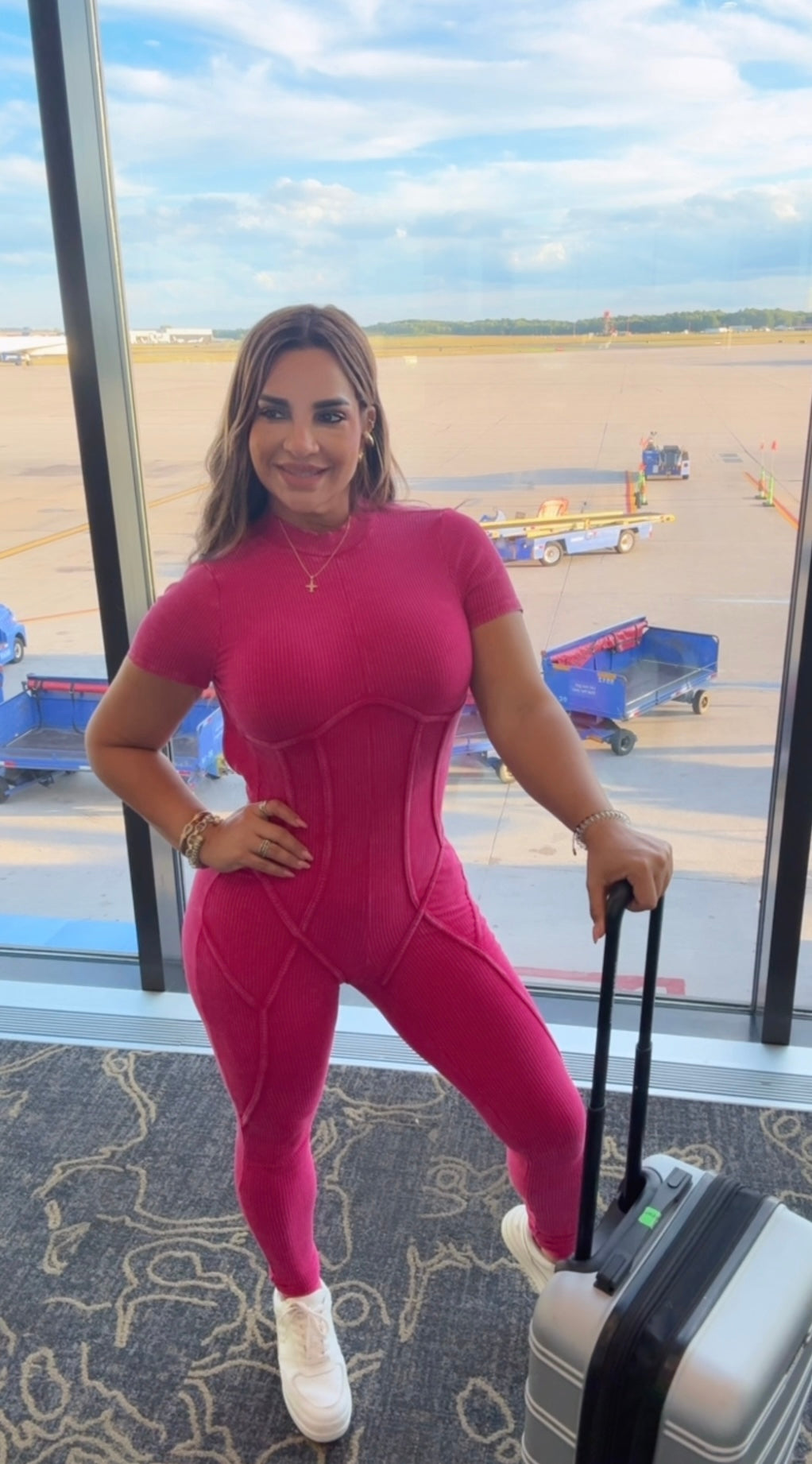 Bradley Fuchsia Jumpsuit (stretch)